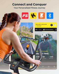 Burever Exercise Bike for Home Gym – LCD, App, 15kg Flywheel, 160kg Capacity