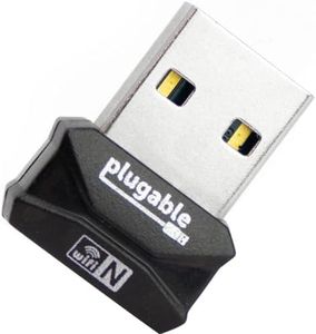 Plugable USB 2.0 Wireless N 802.11n 150 Mbps Nano WiFi Network Adapter (Realtek RTL8188EUS Chipset) Plug and Play for Windows.