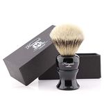 Haryali London Silver Tip Badger Hair Bristles Mens Shaving Brush with Resin Handle Wet Clean Shave Perfect for Men