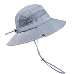 GUSTAVE Synthetic Mens Sun Hat Wide Brim Summer Sun Cap For Men Uv Protection Fishsing Hat Foldable Bucket Hat Outdoor(Grey), Free Size