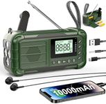 NOAA Weather Radio Emergency, 10000mAh Solar Hand Crank Radio