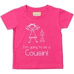 60 Second Makeover Limited I'm Going to be a Cousin Pink Tshirt Baby Toddler Kids Available in Sizes 0-6 Months to 5-6 Years New Baby Cousin Gift