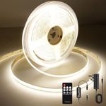 AXMOTUT COB LED Strip Lights 3m, 4000K Natural White Dimmable LED Strip, 960 LEDs Super Bright DC24V LED Light Strip CRI90+ with RF Remote and UKCA Power Supply for DIY Home Decoration