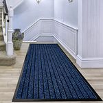 PHP Dirt Trapper Door Mat for Indoor & outdoor, Doormat, Washable Barrier Door Mat, Heavy Duty Non-Slip Entrance Rug, Shoes Scraper (Blue, 60 x 180 cm (2 ft x 6 ft))