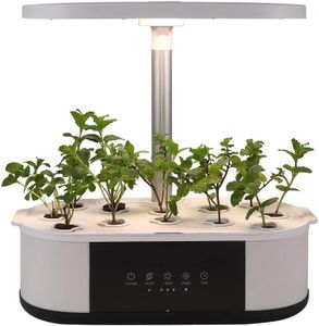 12 pods hydroponic Growing System with 120pcs 24W Full Spectrum Grow Lights in 5 Colors, Automatic Timer for Home Kitchen Gardening