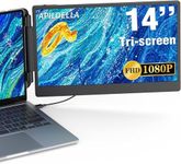 APILDELLA 14'' 1080P Portable Dual 