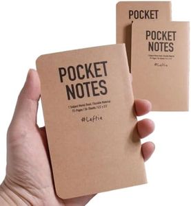 Urby Left Handed Notebooks Field Pocket Note Size, 5.5'' X 3.5'', The Lefty Stuff Series, 80GSM w. Paperback Cover, 72 Pages. 3pk of dotted Pocket Book