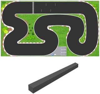 Race Track for Mini RC Car Models, LDARC 1609A RC Track with Barriers, Idea Gift for Vehicle Enthusiasts (1600 * 900MM)