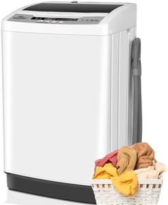 Nictemaw 2.4 Cu.Ft Portable Washing Machine, 17.8lbs Portable Washer Dryer Combo with Drain Pump, Full Automatic Portable Washer with 10 Programs 8 Water Levels LED Display for Apartments, RV, Dorms