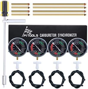 P1Tools Motorcycle Vacuum Carburetor Synchronizer Synchronization Balancer Carb Sync Balancing Gauge Compatible for Honda Yamaha Kawasaki Suzuki BMW Gs Kz 550 650 750