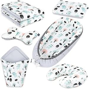 Peti Bebe Baby 6 en 1 nid de bébé + literie + Oreiller de lit + Oreiller de Voyage Anti-tremblements + Couverture d'emmaillotage + Oreiller d'alimentation
