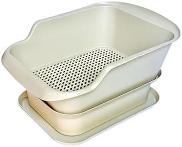 Mr. Catman Large Eco-Friendly 3-Tier Sifting Pan Cat Litter Box System with Extra-Large Waste Storage Tray - Efficient Anti-Tracking and Odor Control - Tailored for Pine and Wood Pellets Only