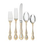 Oneida F142045A Golden Mandolina 45 Piece Fine Flatware Set, Service for 8