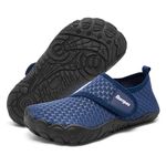 Racqua Water Swim Shoes for Boys Kids Girls Beach Pool Outdoor Quick Dry Shoes Non-Slip Lightweight Breathable Sports Aqua Shoes Navy Big Kid 1