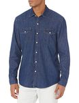 Amazon Essentials Men's Regular-Fit Long-Sleeve Denim Shirt, Blue, M