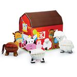 Creative Converting PC265506 Farmhouse Fun Centre Piece with 3D Barn & Honeycomb Animals Farm Centerpiece Set (4 1 Pack, Multiple Materials, Multicoloured