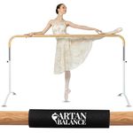Artan Balance Ballet Barre Portable for Home or Studio, Freestanding Adjustable Bar for Stretch, Pilates, Dance or Active Workouts, Single or Double, Kids and Adults (Single Bar)