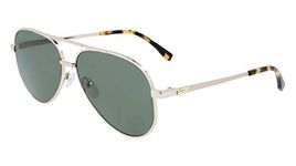 Lacoste Unisex's Gold Polarized Aviator Sunglasses, 60/14/140