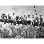 Pyramid America Charles Ebbets Workers Lunch Atop A Skyscraper Black White Photo Cool Wall Decor Art Print Poster 90x60