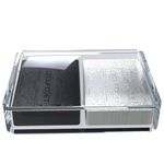 The Double Decker | Premium Metallic Black and Silver Playing Cards Gift Set in Sliding Acrylic Case