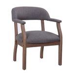 Boss Office Products Desk-Chairs, Commercial Grade Linen, Slate Grey, 26" D x 24" W x 31" H