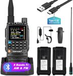 TIDRADIO TD-H3 GMRS Radio，Air Band and NOAA Weather Receiver & Scan Radio Rechargeable Long Range Handheld Radio 1 Pack-Black