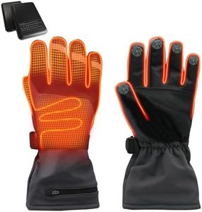 7JI Heated Gloves for Men and Women, 6H Long Battery Life Waterproof Electric Hand Warmer, 3000mAh Rechargeabel Winter Gloves with 3 Heating Levels for Hiking, Skiing, Cycling, Camping, Sport(XL Size)