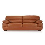 Homevibes Graceful Haven Leatherette Premium Leather Sofa |Multi Seater Sofa And Lounger | Best In Comfort | Best Builtin Quality (3 Seater), 3-Person Sofa, Brown