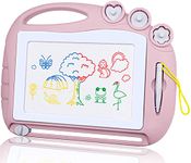 Magnetic Drawing Board Travel Size, Erasable Doodle Sketching Writing Pad Travel Games for Kids in Car, Early Education Learning Skill Development Toys for Girls Age 2 3 4 5 Year Old