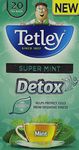 Tetley Super Herbals Detox With Selenium Mint Infusion, 20 Tea Bags (40g)