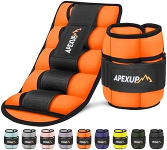 APEXUP Adjustable Ankle Weights for Women and Men, Modularized Leg Weight Straps for Yoga, Walking, Running, Aerobics, Gym (2-10 lbs, Orange)