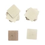 IVEI DIY Ply Wood Sheet Square Craft Magnet - Plain Plywood Fridge Magnet Blanks Cutouts - Set of 20 - 2" Inches - Magnets for Painting Decoupage Resin Art Work & Decoration