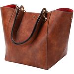 sqlp Large Work Tote Bag for Women Designer Purses and Handbags Big Bucket bags Ladies Travel Crossbody Purse, Brown Dark