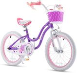 Royalbaby Stargirl Kids Bike 18 Inch Girls Bicycle for Children with Kickstand & Basket, Purple