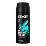 Axe Apollo Men's Deodorant / Body Spray, 0% Aluminium, Pack of 6 x 150 ml