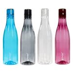 PEARLPET Azzure - BPA-free Plastic Water Bottle Set of 4 Pcs, Each 1000ml, Assorted Multicolor