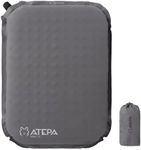 ATEPA Inflatable Seat Cushion Lightweight Self-Inflatable Memory Foam Seat Cushion for Stadium Airplane Trevel, Waterproof Portable Seat Cushion Best for Backpacking Camping Chair Pad, Grey