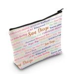 San Diego Cosmetic Makeup Bag San Diego Travel Gift San Diego Gift for Her Moving to San Diego Gift, San Diego, M