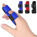 Canghai 3Pcs Finger Splints Finger Support Finger Stabilizer Brace with Adjustable Fixing Belt for Strained, Sprained, Swollen, Arthritis, Tendinitis, Sport Injuries Broken Finger Straightener