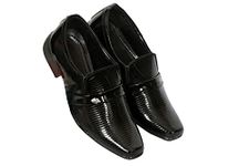 ALPNOME Kid's-Boy's Black Trending Stylish Slip On Formal Oxford Shoes (Numeric_3)