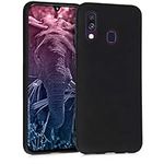 kwmobile Case Compatible with Samsung Galaxy A40 Case - Soft Slim Protective TPU Silicone Cover - Black Matte