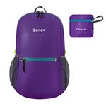 Gonex Ultra Lightweight Foldable 20L Packable Backpack Water Resistant for Men & Women, Ideal for Camping Travel Hiking School and Air Travel Purple