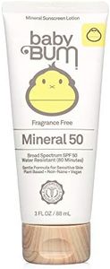 Sun Bum Baby Bum SPF 50 Sunscreen Lotion with Mineral UVA/UVB Face and Body Protection for Sensitive Skin - Fragrance Free - Travel Size - 3 FL OZ