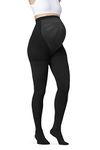 JOBST Maternity Opaque Compression Waist High Pantyhose Stockings, Closed Toe, 15-20 mmHg Moderate Support for Swollen Legs During Pregnancy