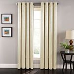 Lorraine Home Fashions 09306-84-00111 BEIGE Aurora Grommet Window Curtain Panel, 55" x 84", Beige