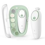 Momcozy Baby Nail File Electric, Gentle Baby Nail Trimmer Electric Rechargeable, Baby Nail Clipper Electric, 360° Fog LED Gentle Light, 7 Grinding Head Replacement Pads