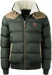 Geographical Norway Abramovitch Men's Warm Jacket, Autumn, Winter Warm Fur Jacket, Long Sleeve Windbreaker Parka Style Jacket, dark grey, XXXL