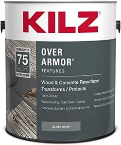 KILZ Over Armor Wood & Concrete Resurfacer, Exterior, Textured, Slate Gray, 1 Gallon