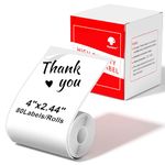 Phomemo Thermal Labels Printer Paper, Self-Adhesive Large Shipping Labels/Name Badges | 62mmx100mm (2.44" x 4") | 80Labels/Roll Compatible with Phomemo M220/M200/M221 Label Makers