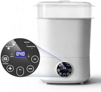 5-in-1 Baby Bottle Sterilizer and Dryer, NNAKLLI Large Capacity Bottle 720° Sanitizer and Dryer, 2 Layers Compact Baby Bottle Electric Steam Sterilizer and Dryer for Baby Bottles, Teethers, Pacifiers